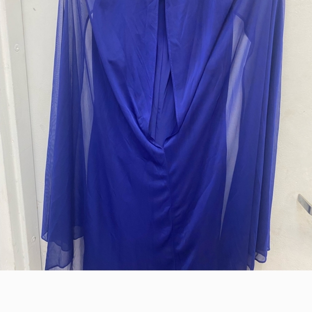 R & M Richards dress with attached cape